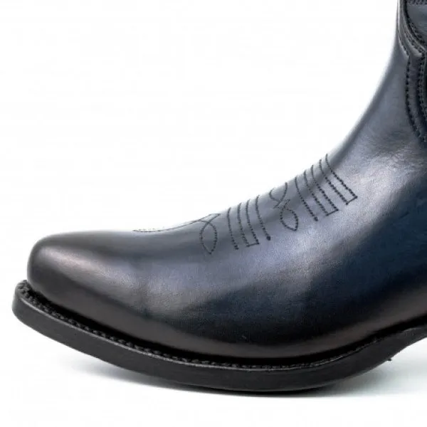 Women's Cowboy Boots or Ankle Boots Handcrafted Dark Blue Leather 2374 Texanas