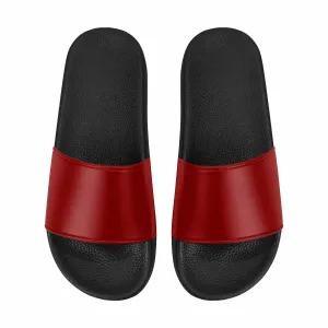 Womens Slide Sandals, Maroon Red