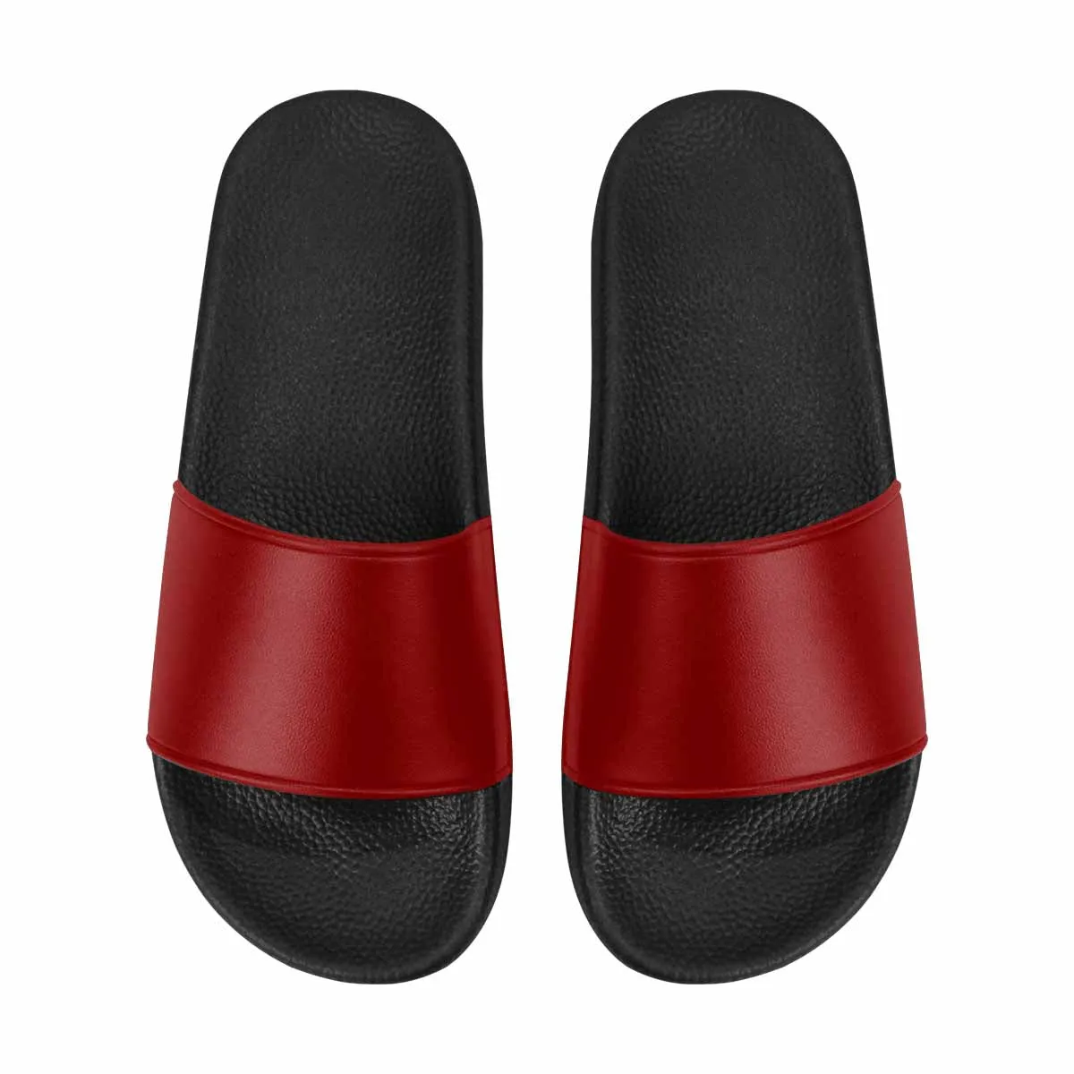 Womens Slide Sandals, Maroon Red