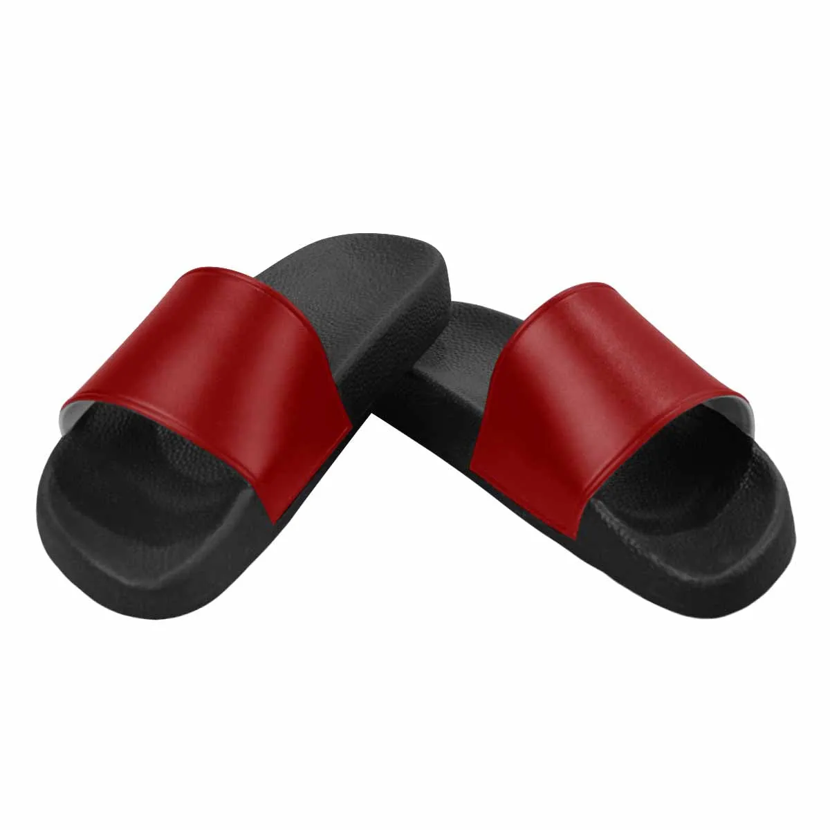 Womens Slide Sandals, Maroon Red