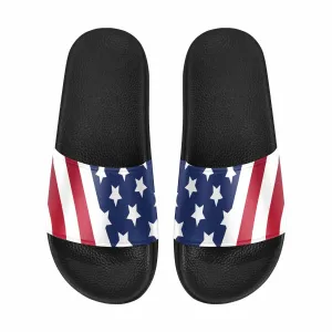 Womens Slide Sandals, Stars and Stripes Print
